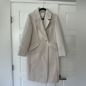Last Chance! Will remove listing on Sun. BNWT H&M Ivory Taupe Coat, Size XS